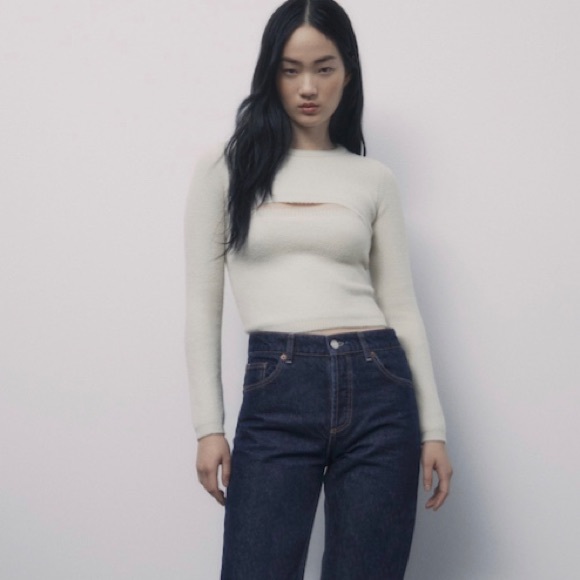 Zara Sweaters Zara 2 Piece Knit Arm Warmer Sweater Tube Top Poshmark